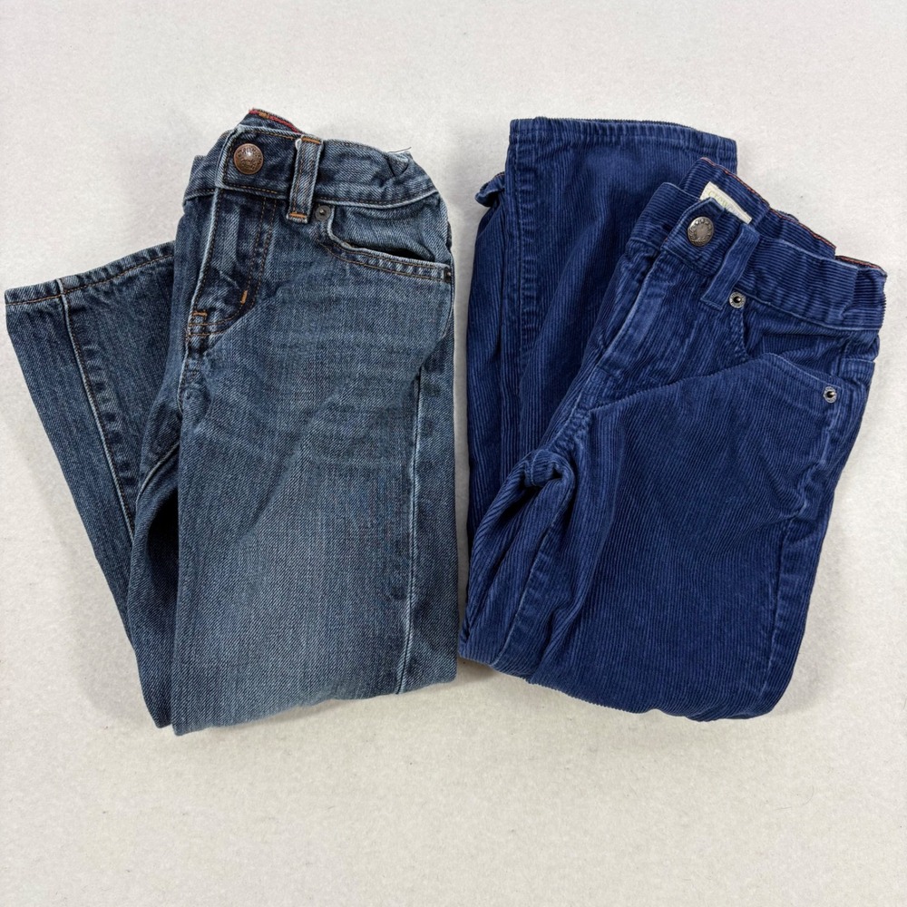Crewcuts Pants Bundle Boys Size 5 Blue Denim Jeans Navy Corduroy Preppy